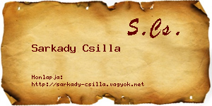 Sarkady Csilla névjegykártya