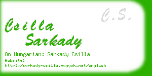 csilla sarkady business card